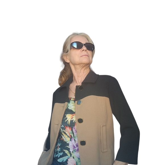 Banana Republic Women's Button-Up Lined Color Block Blazer/Jacket Black/Tan PXS - Picture 11 of 11